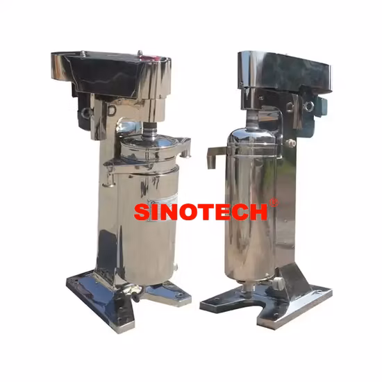 Centrifugadora comercial de química de aceite pequeño de carbón con temperatura regulada para aceite de cocina usado